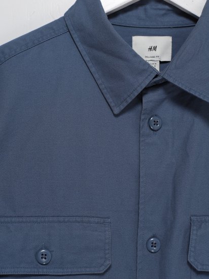 Сорочка з довгим рукавом H&M модель 0921217_т.синій — фото 2 - INTERTOP