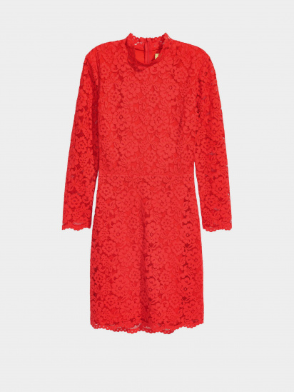 Платье миди H&M модель 0563814_червоний — фото - INTERTOP