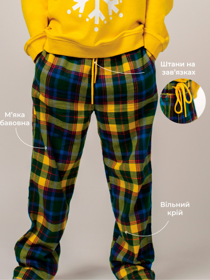 Низ піжами brabrabra модель HOM2111030_yellow — фото 4 - INTERTOP
