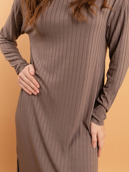 Сукня максі brabrabra модель HOM2216111_chocolate — фото 6 - INTERTOP