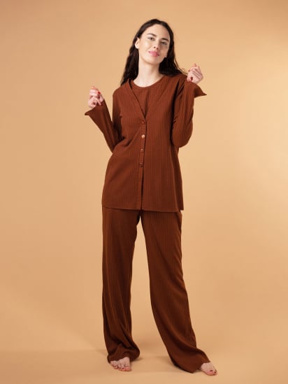 Верх пижамы brabrabra модель HOM2217069_Walnut — фото - INTERTOP