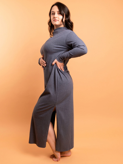 Платье макси brabrabra модель HOM2217111_Gray-melange — фото - INTERTOP