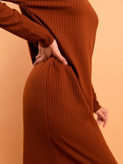 Сукня максі brabrabra модель HOM2217111_Walnut — фото 5 - INTERTOP