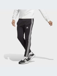Чорний - Штани повсякденні adidas Essentials Single Jersey Tapered Open Hem 3-Stripes Sportswear