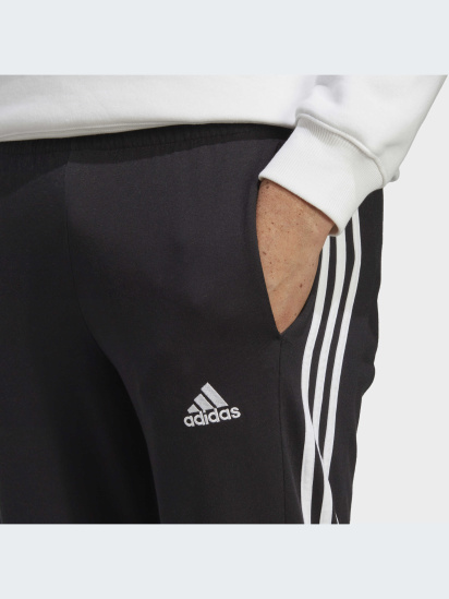 Штани повсякденні adidas Essentials Single Jersey Tapered Open Hem 3-Stripes Sportswear модель IC0044 — фото 4 - INTERTOP