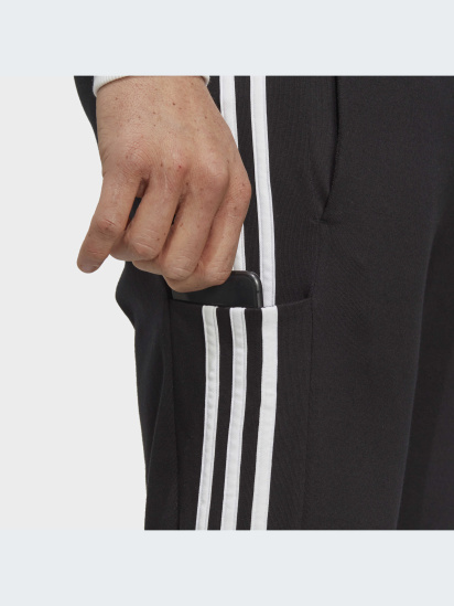 Брюки повседневные adidas Essentials Single Jersey Tapered Open Hem 3-Stripes Sportswear модель IC0044 — фото 5 - INTERTOP