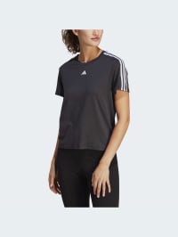 Чёрный - Футболка спортивная Adidas 3 Stripes