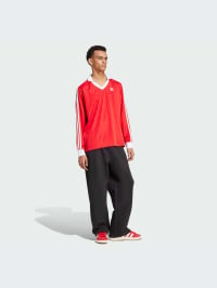 Красный - Лонгслив adidas Adicolor