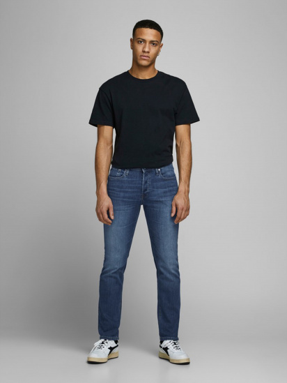 Зауженные джинсы JACK & JONES модель 12152347_Blue Denim — фото 3 - INTERTOP