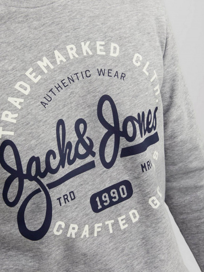 Світшот JACK & JONES модель 12236177_Light Grey Melange — фото 4 - INTERTOP
