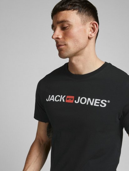 Футболка JACK & JONES модель 12137126_Black — фото 4 - INTERTOP
