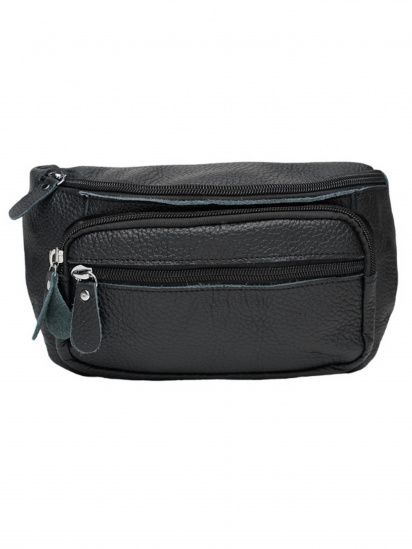 Поясна сумка Borsa Leather модель K101-black — фото - INTERTOP