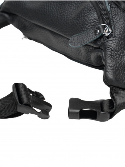 Поясна сумка Borsa Leather модель K101-black — фото 4 - INTERTOP