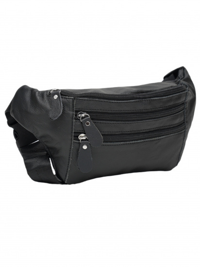 Поясна сумка Borsa Leather модель K102-black — фото 3 - INTERTOP