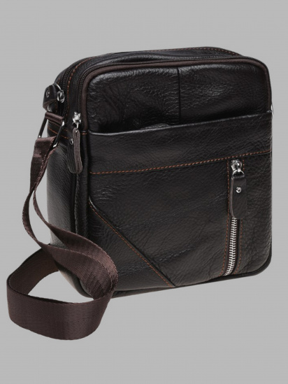 Мессенджер Borsa Leather модель K11027-d.brown — фото - INTERTOP