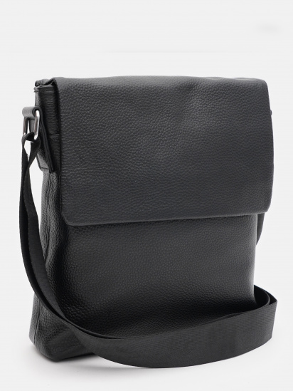 Мессенджер Borsa Leather модель K13658bl-black — фото - INTERTOP