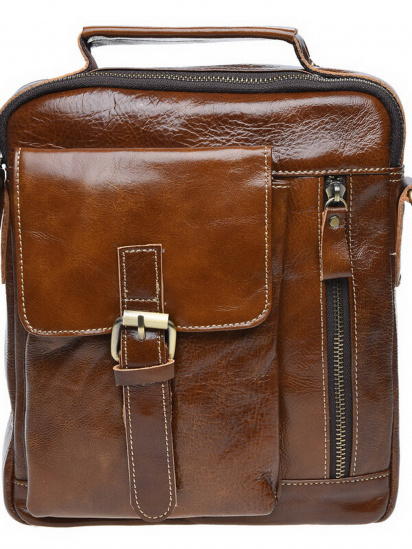 Мессенджер Borsa Leather модель K15027-brown — фото - INTERTOP