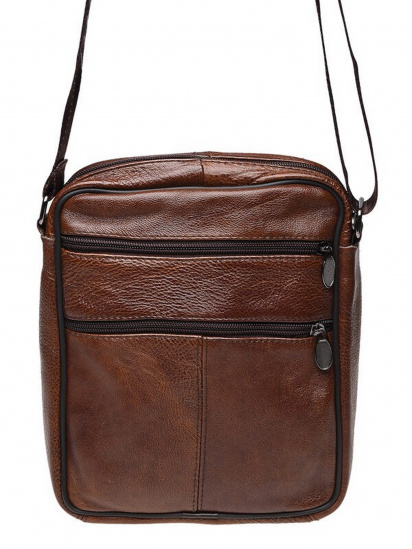 Мессенджер Borsa Leather модель K18490-brown — фото - INTERTOP