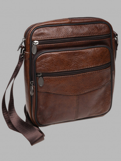 Мессенджер Borsa Leather модель K18490-brown — фото 4 - INTERTOP
