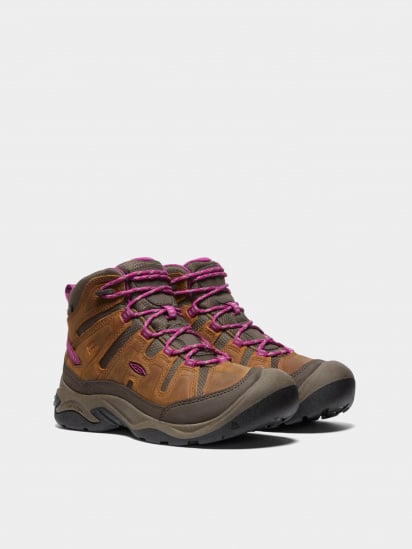 Тактичні черевики Keen Circadia Mid Wp модель 1026765 Коричневий, рожевий — фото - INTERTOP