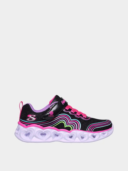 Кроссовки Skechers Heart Lights - Retro Hearts модель 302689L BKMT — фото - INTERTOP