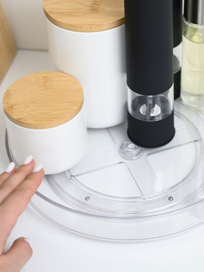 MBM MY HOME ­Подставка вращающаяся на 360° Lazy Susan прозрачная модель KP-73 T — фото 3 - INTERTOP