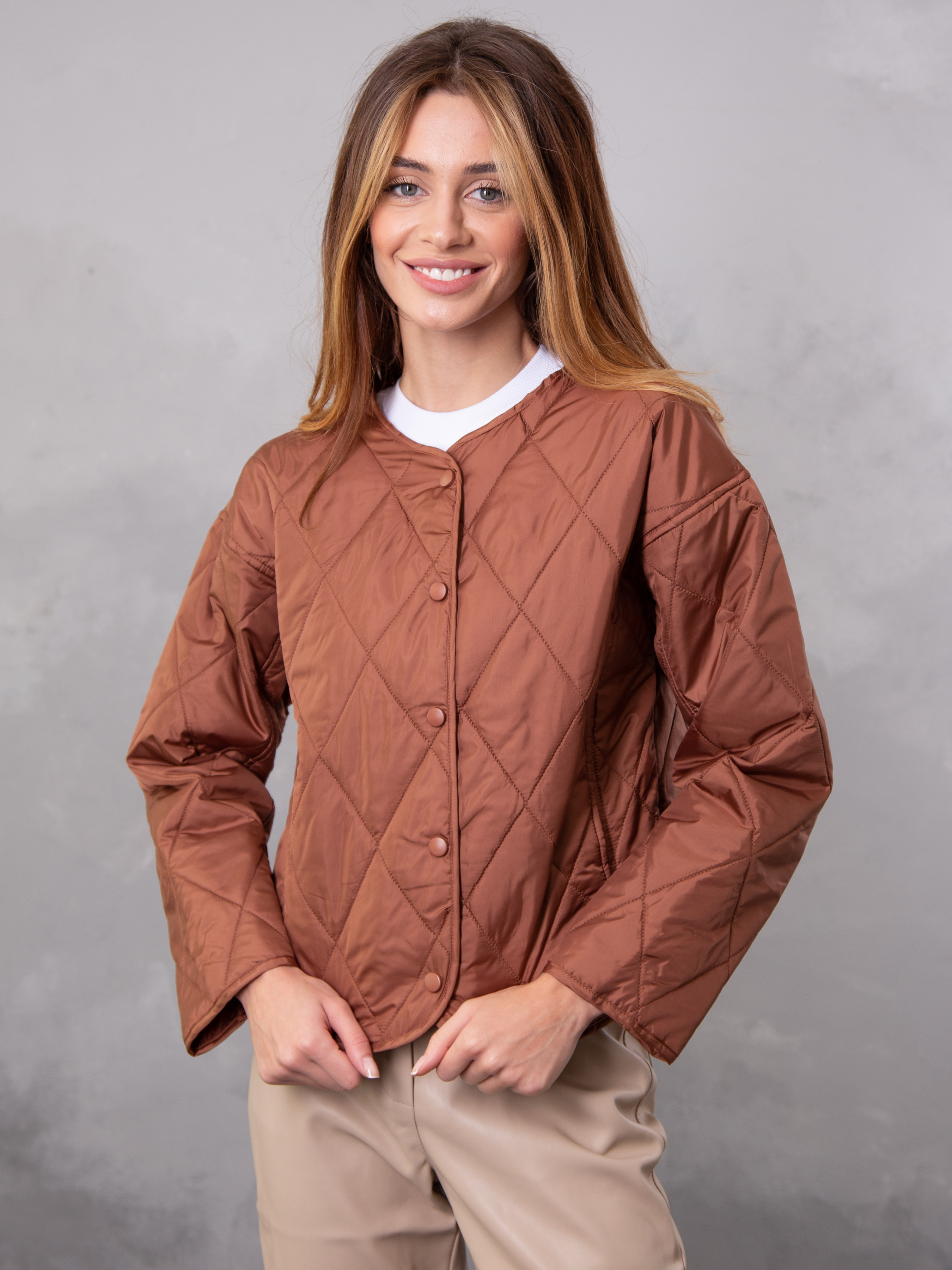 

Famo Демисезонная куртка (KR-8026_03) Женское, цвет - Коричневый