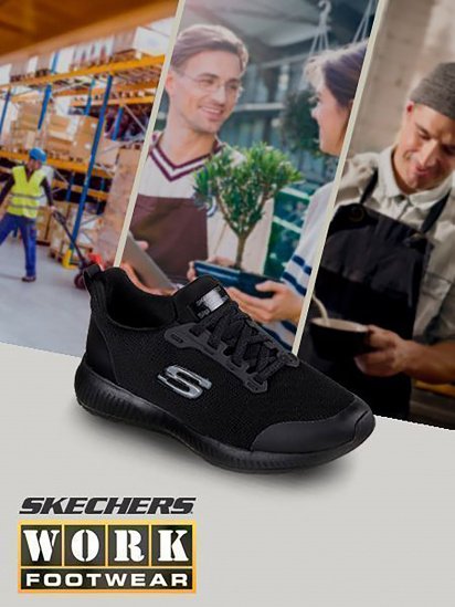 Кросівки Skechers Work: Squad SR модель 77222 BLK — фото 5 - INTERTOP