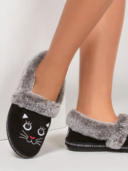 Капці Skechers BOBS Too Cozy - Meow Pajamas модель 33355 BLK — фото 6 - INTERTOP