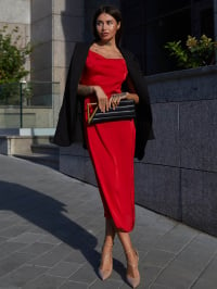 Красный - Платье миди Jadone Fashion
