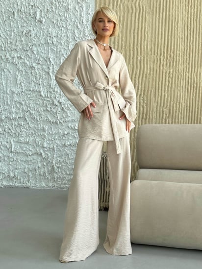 Деловой костюм Jadone Fashion модель Kostyum_Hiant_bej — фото 6 - INTERTOP
