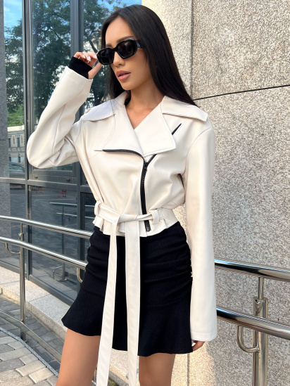 Куртка кожаная Jadone Fashion модель Kurtka_Mriya_bila — фото 6 - INTERTOP