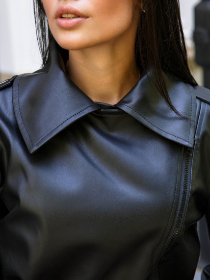 Шкіряна куртка Jadone Fashion модель Kurtka_Mriya_chor — фото 6 - INTERTOP