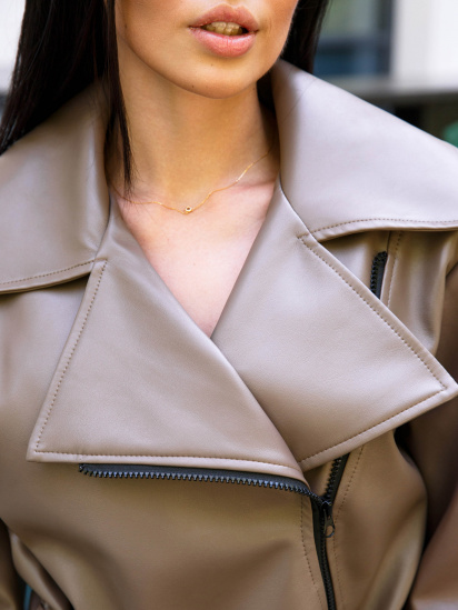 Шкіряна куртка Jadone Fashion модель Kurtka_Mriya_mokko — фото 4 - INTERTOP