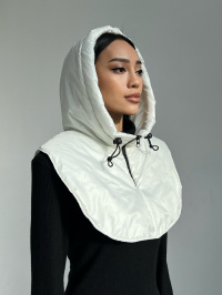 Белый - Шапка Jadone Fashion капор