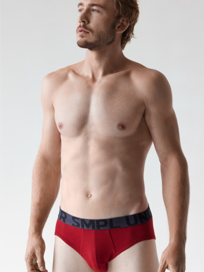 Труси SMPL Underwear модель M.BR.01.red — фото - INTERTOP
