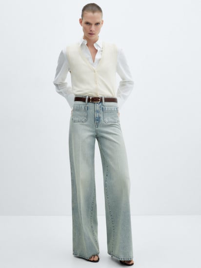 Широкие джинсы MANGO Emma модель 67075734_DI — фото 4 - INTERTOP