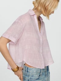 Светло-розовый - Блуза MANGO