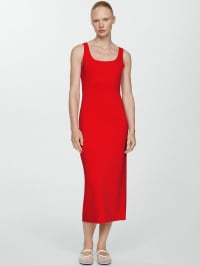 Красный - Платье миди MANGO