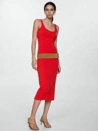 Червоний - Сукня міді MANGO
