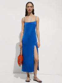 Синій - Сукня міді MANGO