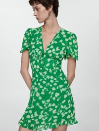Зелёный - Платье мини MANGO
