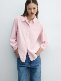Светло-розовый - Рубашка MANGO Marble