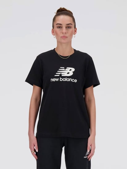 Футболка New Balance Stacked Logo модель WT41502BK — фото - INTERTOP