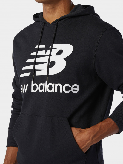Худі New Balance Essentials Stacked Logo модель MT03558BK — фото 4 - INTERTOP
