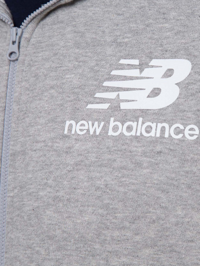 Кофта спортивна New Balance Essentials Stacked Full Zip модель MJ03558AG — фото 4 - INTERTOP