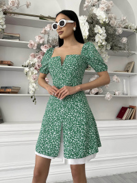 Зелёный - Платье мини Jadone Fashion