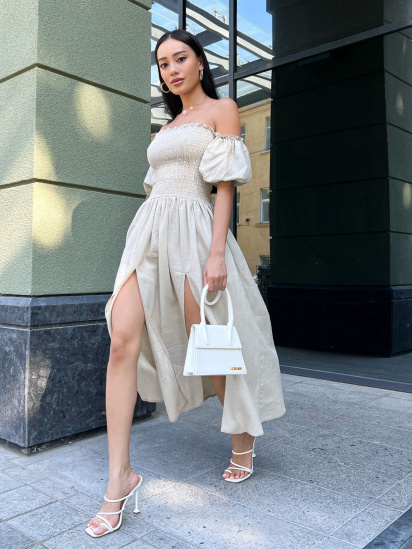 Сукня міді Jadone Fashion модель Mona_bej — фото - INTERTOP