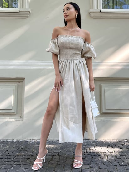 Сукня міді Jadone Fashion модель Mona_bej — фото 6 - INTERTOP