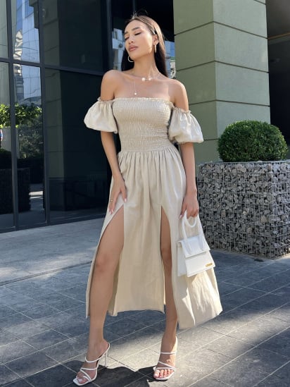 Платье миди Jadone Fashion модель Mona_bej — фото - INTERTOP
